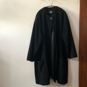 Eileen Fisher black wool coat L/XL